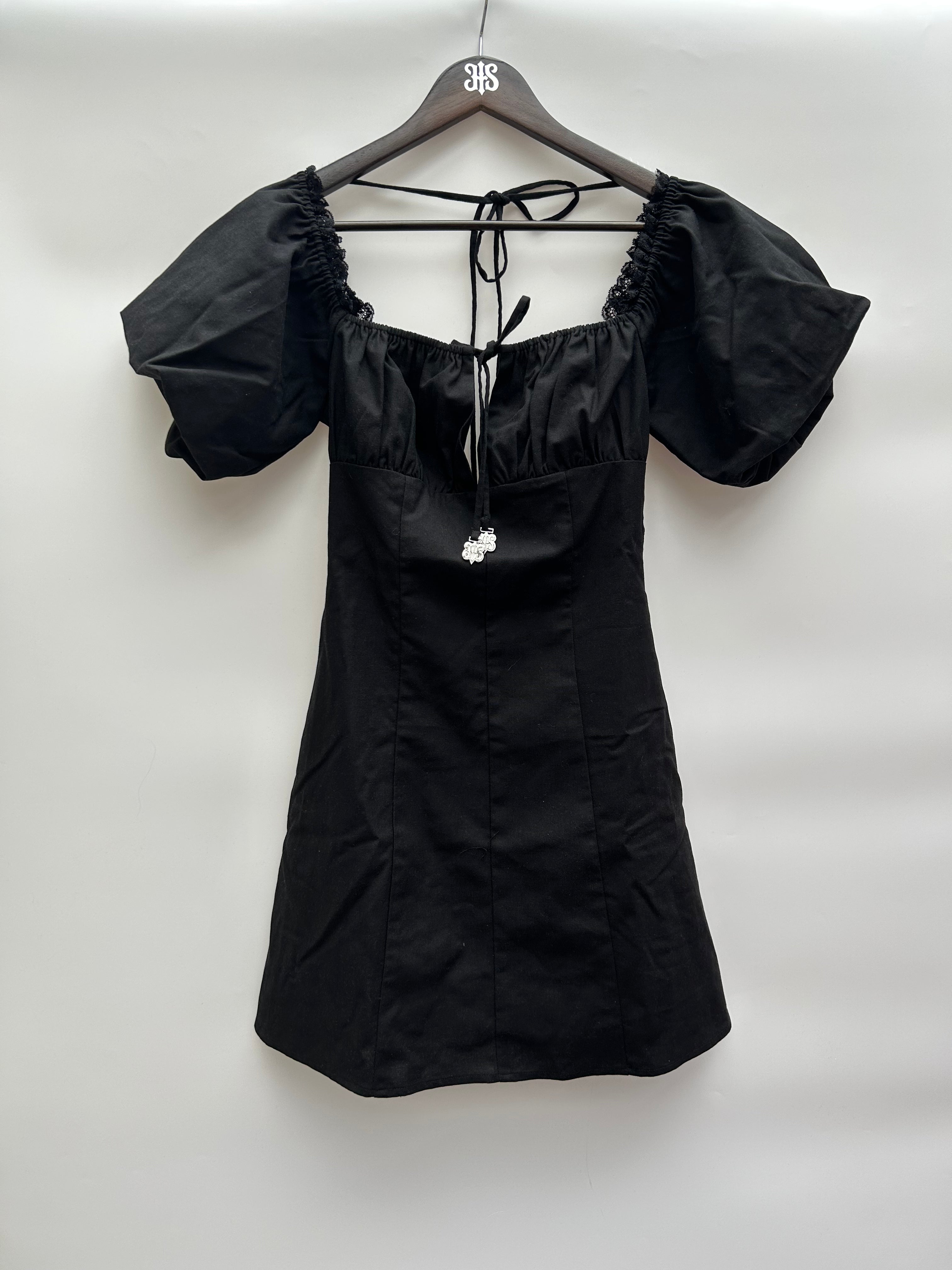 SAMPLE mini dress with puff sleeves size Small