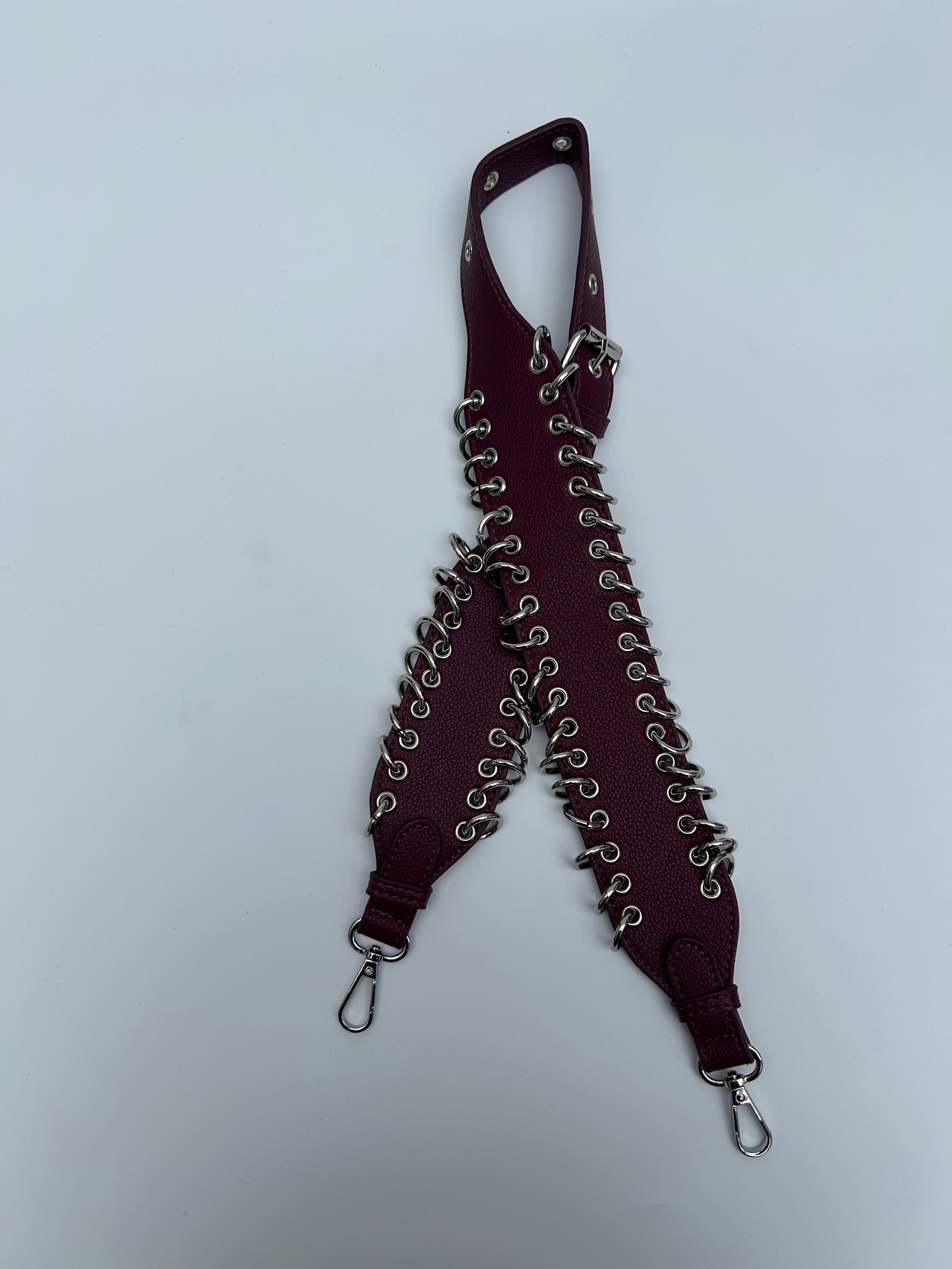Purple long bag strap